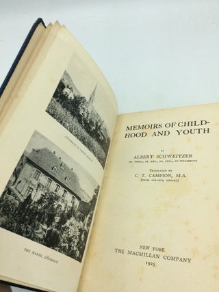 MEMOIRS OF CHILDHOOD AND YOUTH