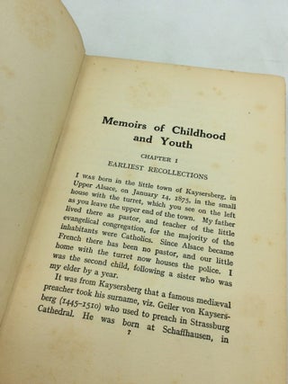 MEMOIRS OF CHILDHOOD AND YOUTH