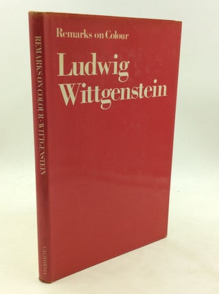 Item #177369 REMARKS ON COLOUR. Ludwig Wittgenstein