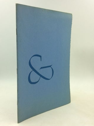 Item #180977 THE AMPERSAND CLUB: Retrospect and Prospect, 1965