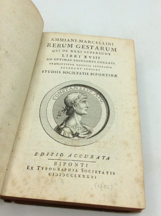 RERUM GESTARUM qui de XXXI Supersunt, Libri XVIII ad Optimas Editiones Collati Praemittitur Notitia Literaria Accedunt Indices Studiis Societatis Bipontinae