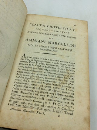 RERUM GESTARUM qui de XXXI Supersunt, Libri XVIII ad Optimas Editiones Collati Praemittitur Notitia Literaria Accedunt Indices Studiis Societatis Bipontinae