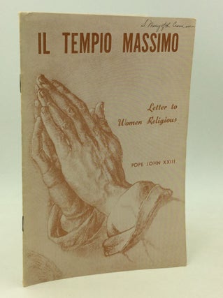 Item #182511 IL TEMPIO MASSIMO: Letter to Women Religious. Pope John XXIII