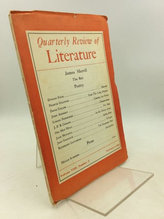 Item #182783 QUARTERLY REVIEW OF LITERATURE: Volume VIII, Number 2