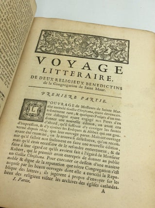 VOYAGE LITTERAIRE de Deux Religieux Benedictins de la Congregation de Saint Maur.