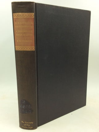 Item #184107 THE FRIEDA LAWRENCE COLLECTION OF D.H. LAWRENCE MANUSCRIPTS: A Descriptive...