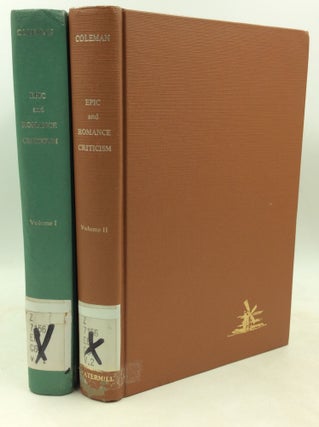 Item #184390 EPIC AND ROMANCE CRITICISM, Volumes I-II: A Checklist of Interpretations 194-1972 of...