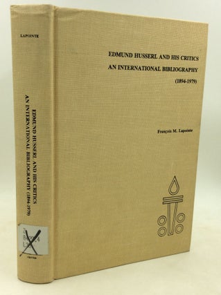 Item #184438 EDMUND HUSSERL AND HIS CRITICS: An International Bibliography (1894-1979) Preceded...
