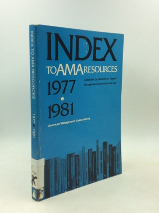 Item #184522 INDEX TO AMA RESOURCES 1977-1981. comp Elizabeth A. Keegan