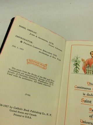 SAINT JOSEPH CONTINUOUS SUNDAY MISSAL: A Simplified and Continuous Arrangement of the Mass for All Sundays and Feast Days with a Treasury of Prayers