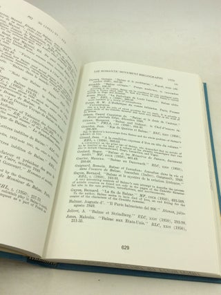 THE ROMANTIC MOVEMENT BIBLIOGRAPHY 1936-1970: A Master Cumulation from ELH, Philological Quarterly and English Language Notes, Volumes I-VII