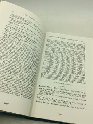 THE ROMANTIC MOVEMENT BIBLIOGRAPHY 1936-1970: A Master Cumulation from ELH, Philological Quarterly and English Language Notes, Volumes I-VII