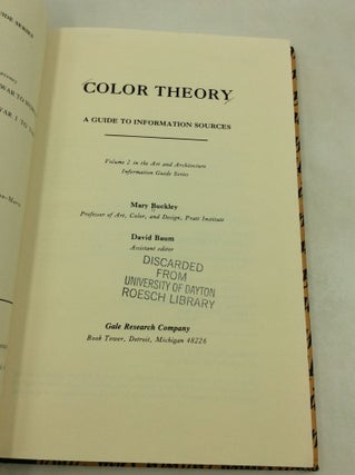 COLOR THEORY: A Guide to Information Sources