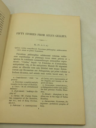 FIVE STORIES FROM AULUS GELLIUS