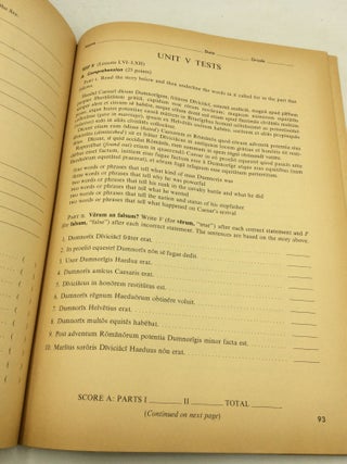 PROGRESS TESTS FOR LATIN FOR AMERICANS: Second Book