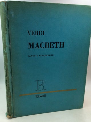 Item #185180 MACBETH. Giuseppe Verdi