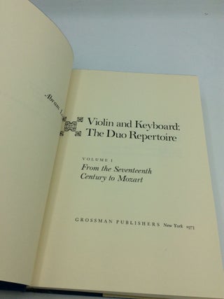 VIOLIN AND KEYBOARD: The Duo Repertoire, Volumes I-II