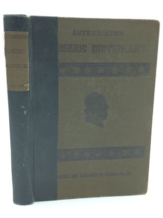 Item #185464 A HOMERIC DICTIONARY for Schools and Colleges. Dr. Georg Autenrieth