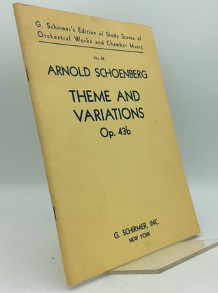 Item #185551 THEME AND VARIATIONS: Op. 436. Arnold Schoenberg