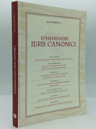 Item #185632 EPHEMERIDES IURIS CANONICI: Nuova Serie, Anno 52, n. 1