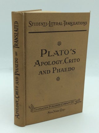 Item #185722 APOLOGY, CRITO AND PHAEDO OF SOCRATES. Plato, tr Henry Cary