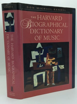 Item #185867 THE HARVARD BIOGRAPHICAL DICTIONARY OF MUSIC. ed Don Michael Randel