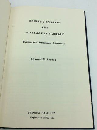 COMPLETE SPEAKER'S AND TOASTMASTER'S LIBRARY