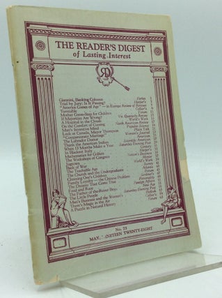 Item #186328 THE READER'S DIGEST: May 1928