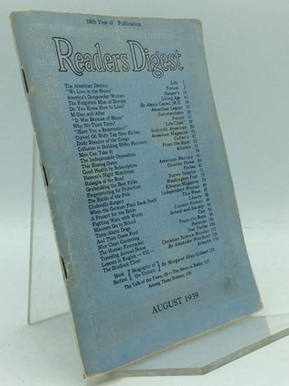 Item #186329 THE READER'S DIGEST: August 1939