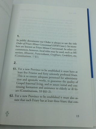 GENERAL STATUTES OF THE ORDER OF FRIARS MINOR CONVENTUAL
