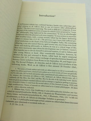 A COMMENTARY ON CICERO, DE OFFICIIS