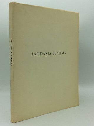 Item #186800 LAPIDARIA SEPTIMA. John Sparrow