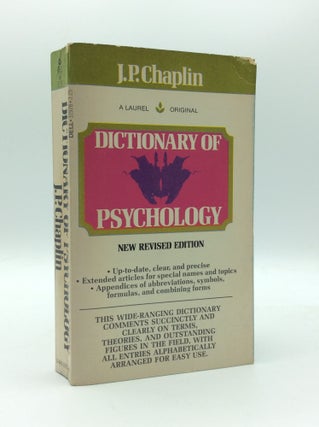 Item #187357 DICTIONARY OF PSYCHOLOGY. J P. Chaplin