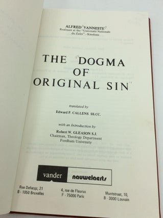 THE DOGMA OF ORIGINAL SIN