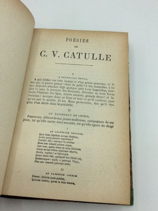 OEUVRES DE CATULLE, TIBULLE ET PROPERCE: Traduction de la Collection Panckoucke