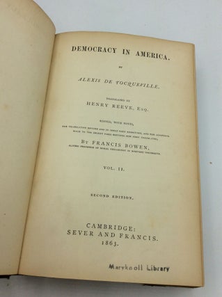 DEMOCRACY IN AMERICA, Volumes I-II