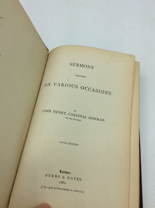 SERMONS PREACHED ON VARIOUS OCCASIONS.
