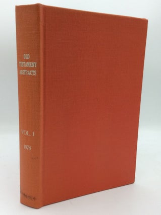 Item #190057 OLD TESTAMENT ABSTRACTS, Volume 1. ed Bruce Vawter
