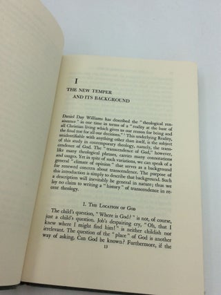 THE TRANSCENDENCE OF GOD: A Study in Contemporary Philosophical Theology