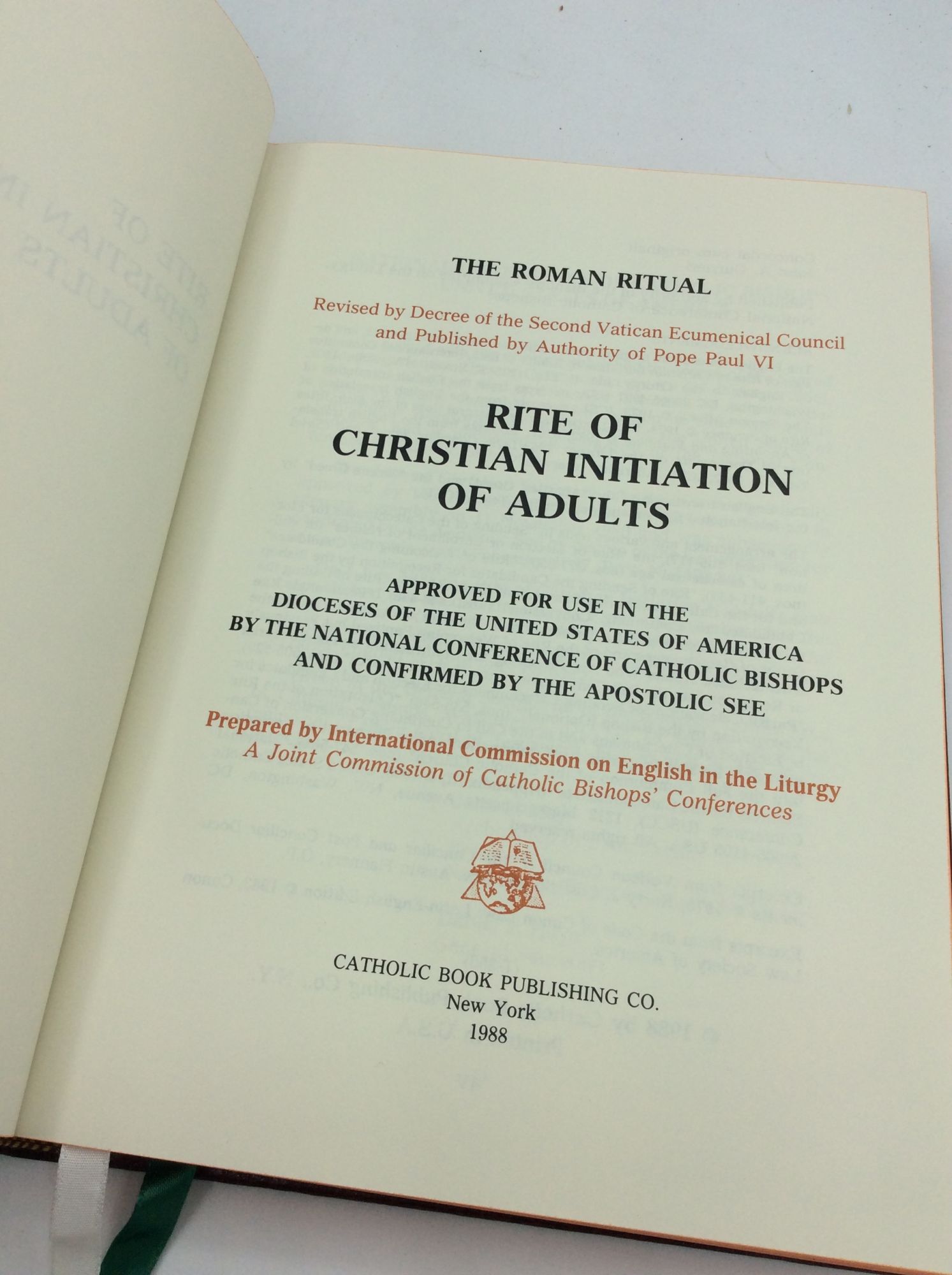 RITE OF CHRISTIAN INITIATION OF ADULTS: Approved for Use in the ...