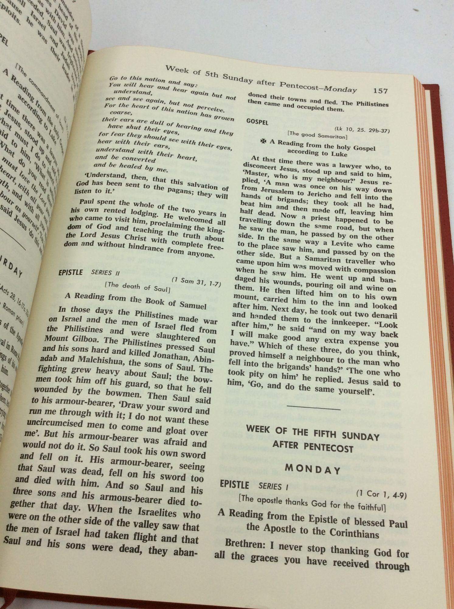 WEEKDAY LECTIONARY: The Jerusalem Bible Text of the Supplementary ...