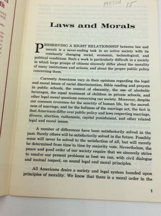 PUBLIC MORALITY... OUR COMMON CONCERN