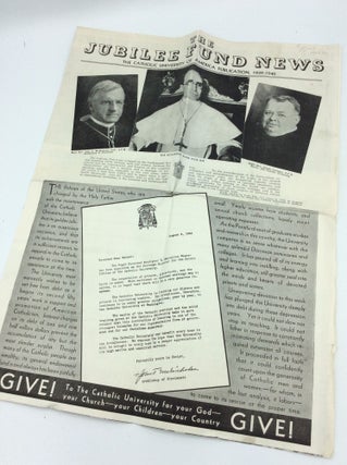 Item #190586 THE JUBILEE FUND NEWS: The Catholic University of America Publication, 1939-1940