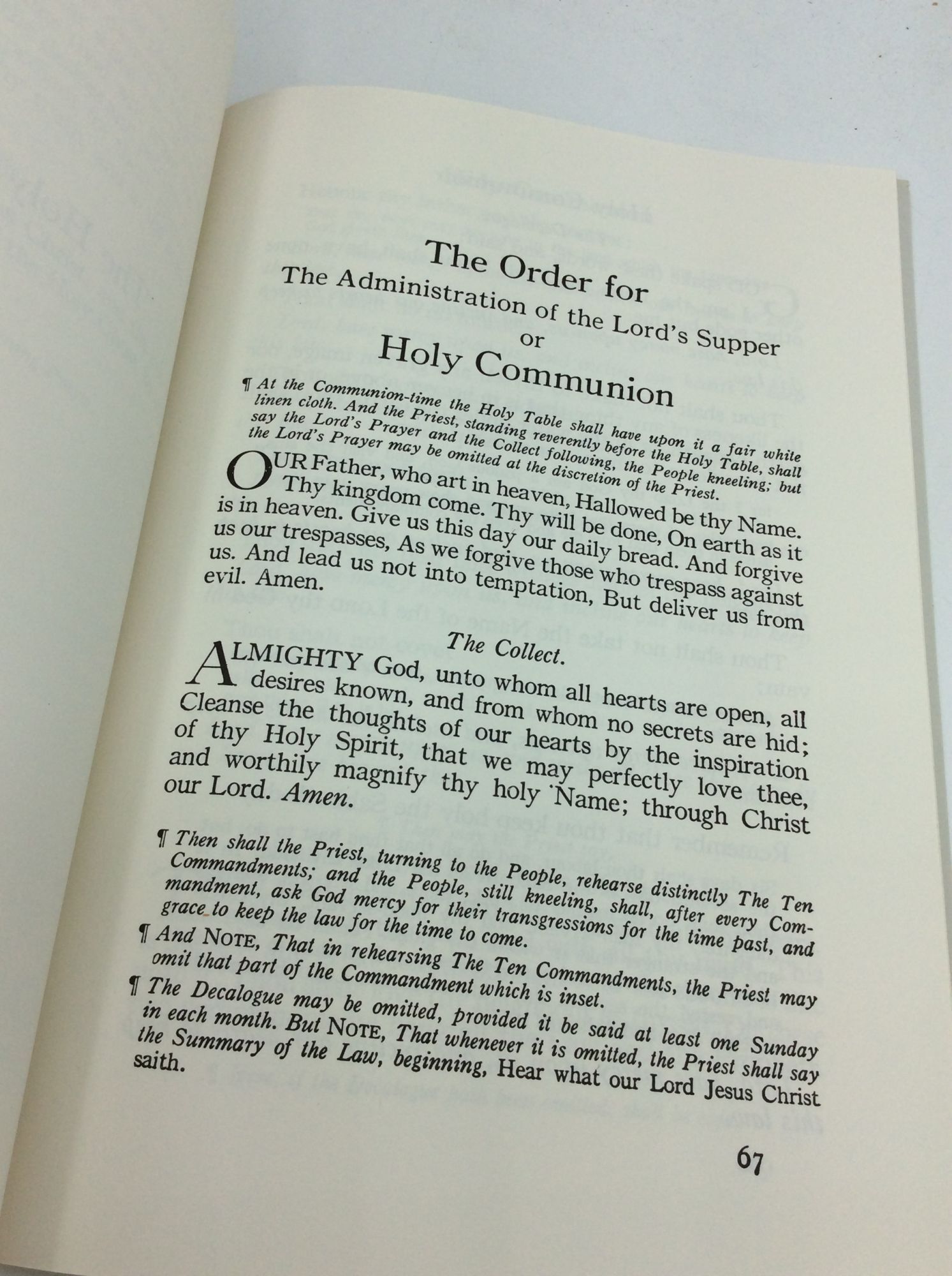 MORNING PRAYER AND HOLY COMMUNION FROM THE BOOK OF COMMON PRAYER