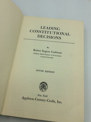 LEADING CONSTITUTIONAL DECISIONS