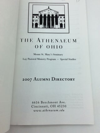 ATHENAEUM OF OHIO: 2007 ALUMNI DIRECTORY