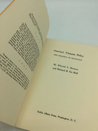 AMERICA'S VIETNAM POLICY: The Strategy of Deception