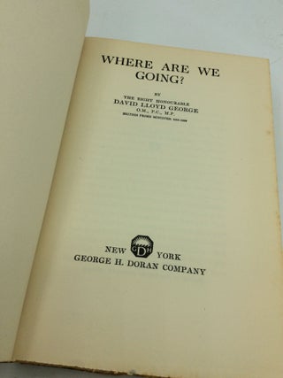WHERE ARE WE GOING?