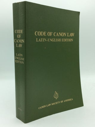 Item #193726 CODE OF CANON LAW: Latin-English Edition. Canon Law Society of America