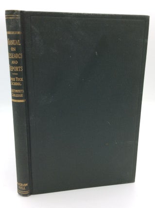 Item #193832 MANUAL ON RESEARCH AND REPORTS: A Guidebook of Procedures Helpful in Conducting...